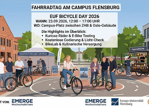 Vielfältige Angebote rund um das Fahrrad gibt es am 23. September auf dem Campus in Flensburg 